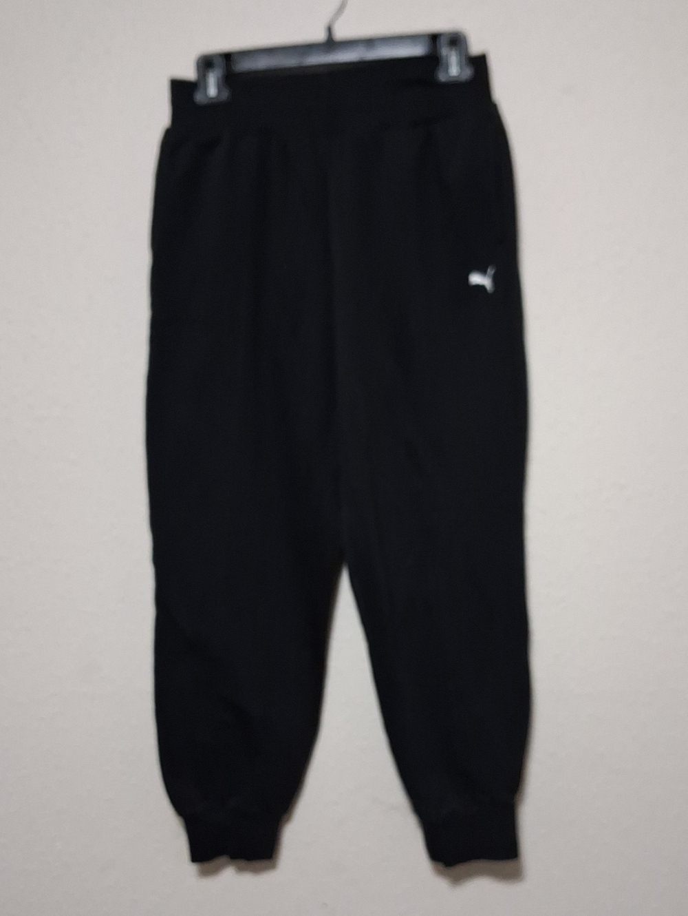 Puma Black Jogger Pants with White Puma Logo